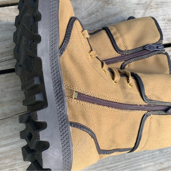 Palladium pampa peloton zip boots women's DULL GLD/AFTERDRK 93489-233-M Size 10 - Picture 6 of 12